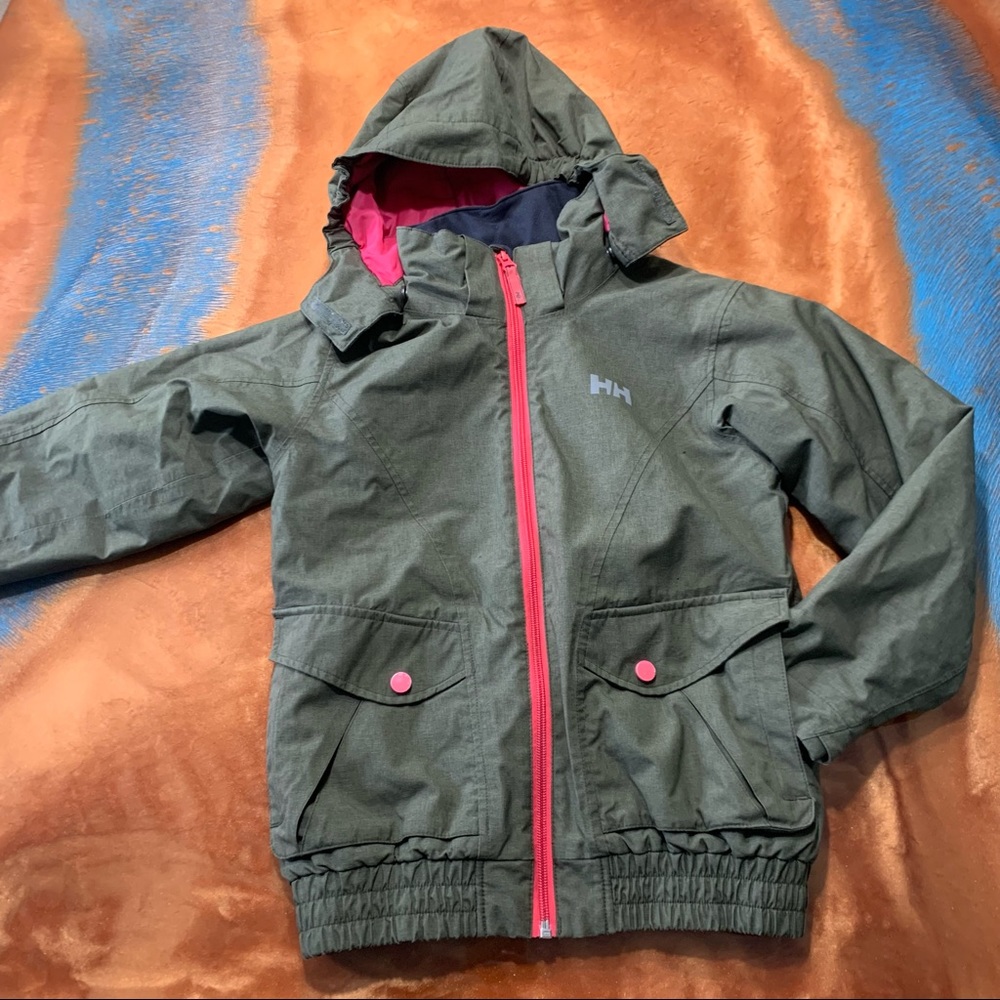 Helly Hansen Insulated Hooded Jacket Olive Pink